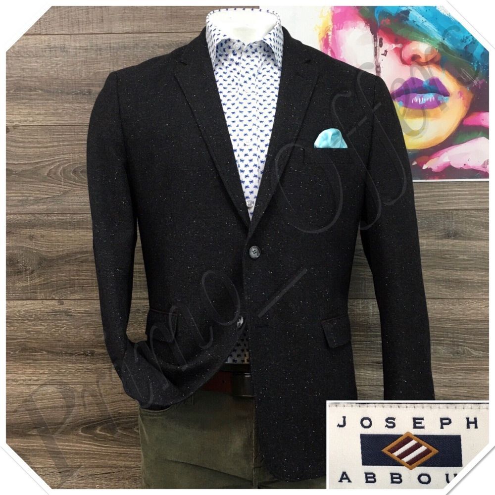 Joseph Abboud Mens Blazer Sport Coat Casual 2 Button Jacket Size‎ 44R Tweed Suit